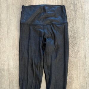 Lululemon Align Ribbed Black Shine Leggings 28”
